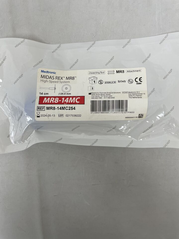 MR8-14MC254 - MEDTRONIC - Midas Rex MR8 High Speed System Dissecting Tool, 14cm, () - ( Expiry Date: 2024-05-13 )