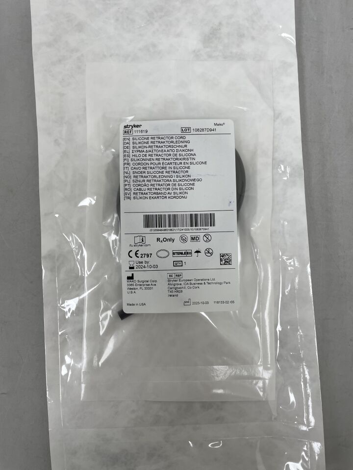 111619 - STRYKER - Silicone Retractor Cord, () - ( Expiry Date: 2024-10-03 )
