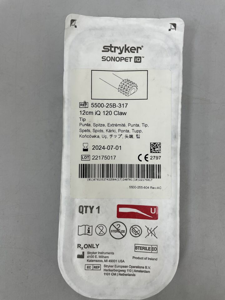 5500-25B-317 - STRYKER - Sonopet IQ 12cm 120 Claw, () - ( Expiry Date: 2024-07-01 )