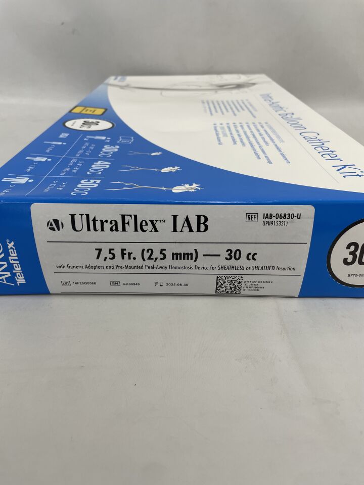 IAB-06830-U - ARROW - UltraFlex IAB Catheter Kit, Fluid-Filled 7F x 30cc, (BX/1) - ( Expiry Date: 2025-06-30 )