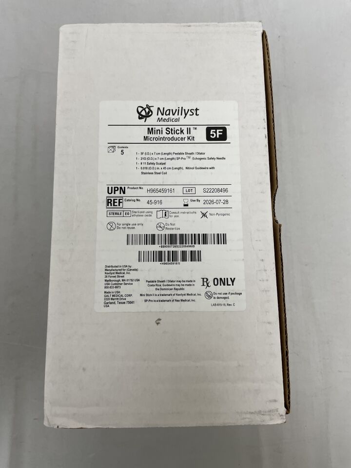45-916 - NAVILYST - Mini Stick II 微型導引器套件，5F x 7cm，45cm NT/SS 導絲，（BX/5）-（有效期至：2026-07-28）