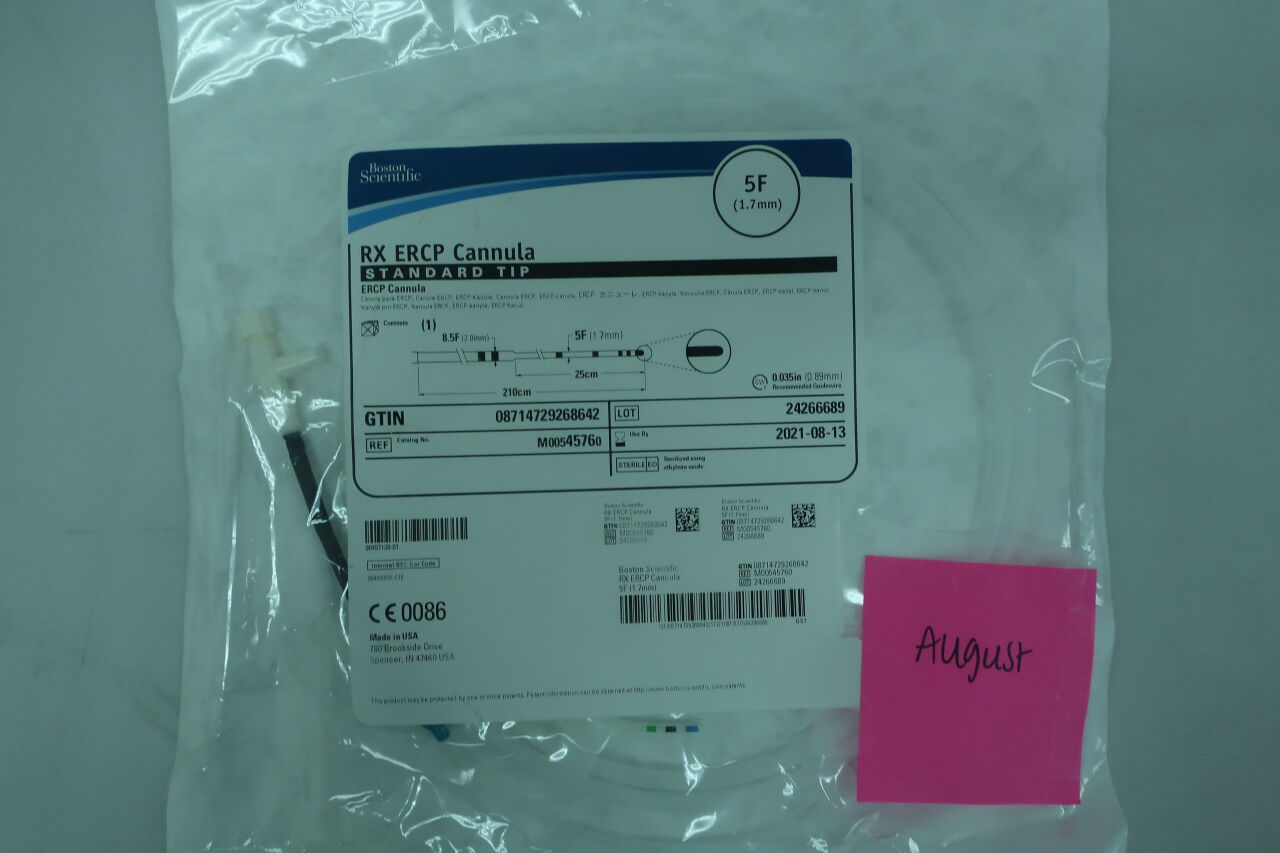 4576 - BOSTON SCIENTIFIC - RX ERCP Cannula - Standard Tip - 5Fr, (EA) - ( Expiry Date: 2024-10-09 )