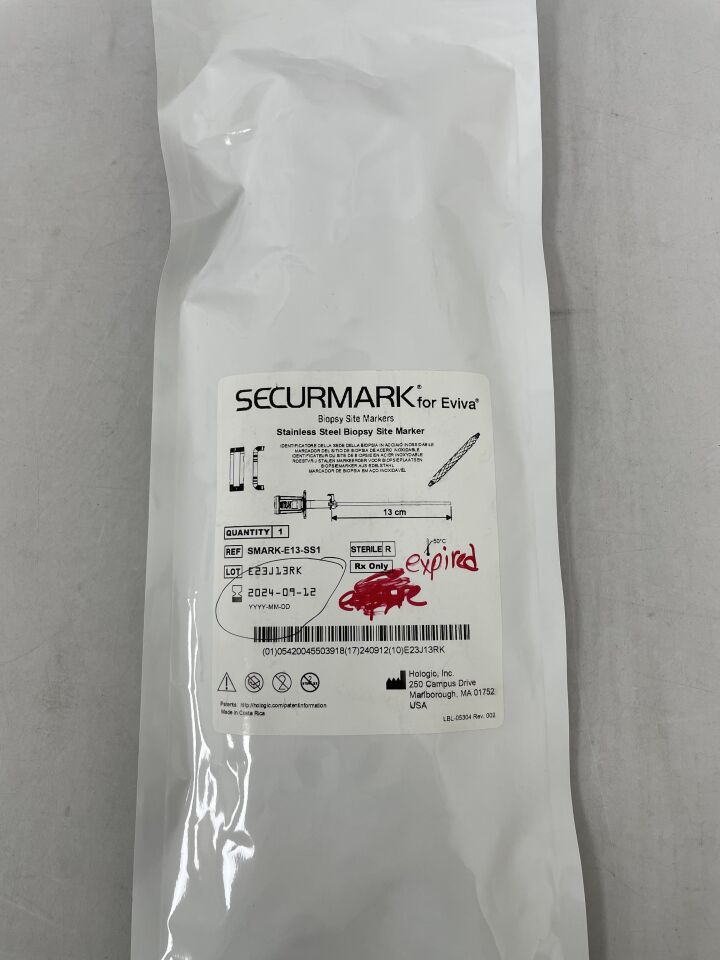 SMARK-E13-SS1 - HOLOGIC - SecurMark Stainless Steel Biopsy Site Marker, 13cm , (EA) - ( Expiry Date: 2024-09-12 )