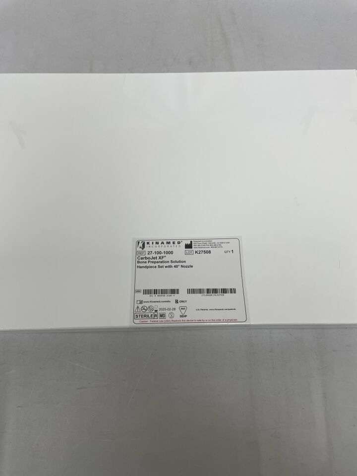 27-100-1000  -  KINAMED  -  CarboJet XF, Bone Preperation  Solution, Handpiece Set with 40 degree Nozzle , ( BX/1 )  -  ( Expiry Date : 2025-02-28 )