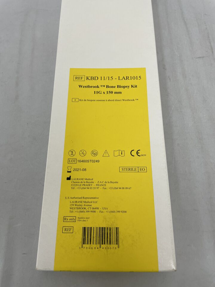 KBD11/15-LAR1015 - LAURANE MEDICAL - Westbrook Bone Biopsy Kit, 11G x 150mm, (BX/1)