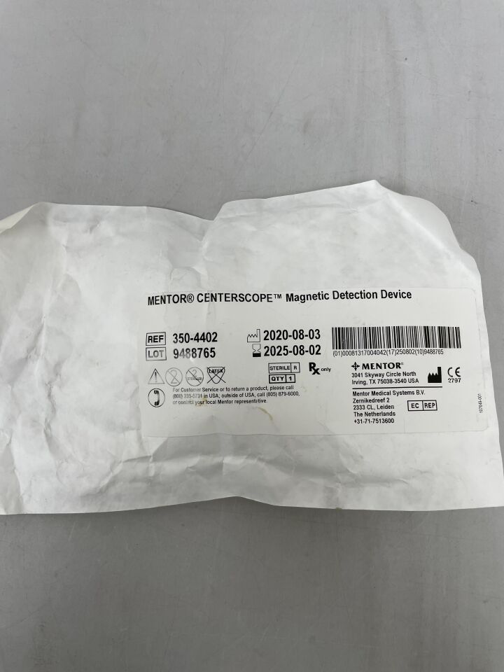 350-4402 - MENTOR - MENTOR CENTERSCOPE 磁性檢測設備，（EA）-（有效期限至：2025-08-02）