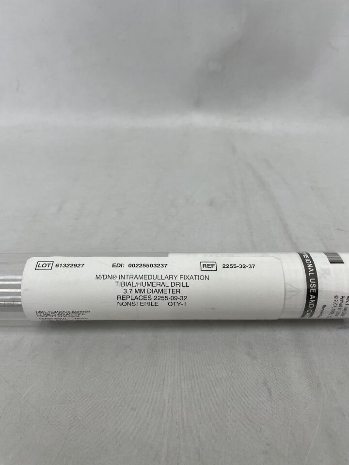 2255-32-37  -  ZIMMER  -  M/DN Intramedullary Fixation Tibial/Humeral Drill, 3.7mm , ( EA )  -  ( Expiry Date : 2099-12-31 )