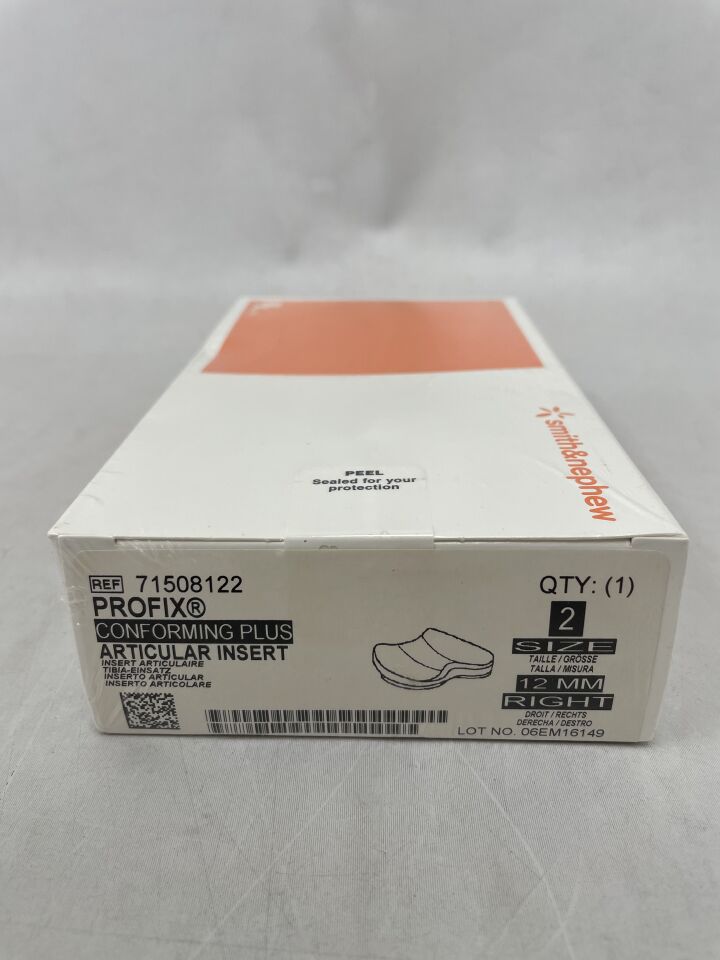71508122 - SMITH & NEPHEW - PROFIX Conforming Plus, Articular Insert, Size 2, 12mm, Right, (EA)