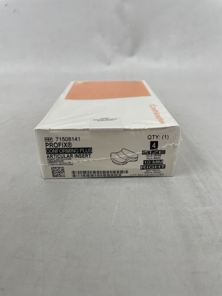 71508141 - SMITH & NEPHEW - PROFIX Conforming Plus, Articular Insert, Size 4, 10mm, Right, (BX/1)