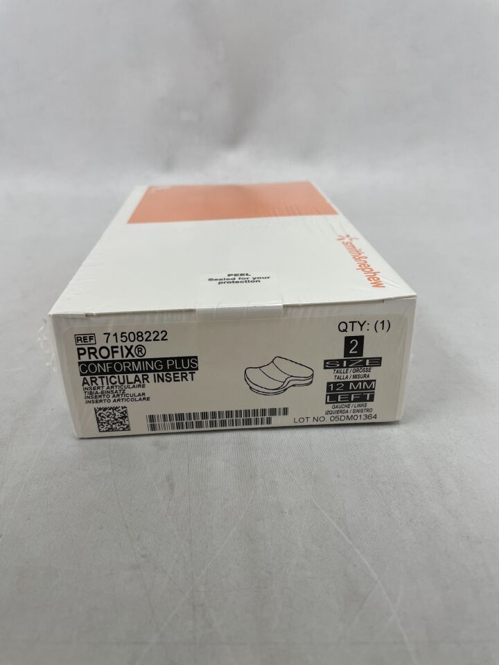 71508222 - SMITH & NEPHEW - PROFIX Conforming Plus, Articular Insert, Size 2, 12mm, Left, (BX/1) - ( Expiry Date: 2015-04-03 )