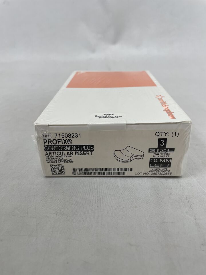 71508231 - SMITH & NEPHEW - PROFIX Conforming Plus, Articular Insert, Size 3, 10mm, Left, (BX/1)