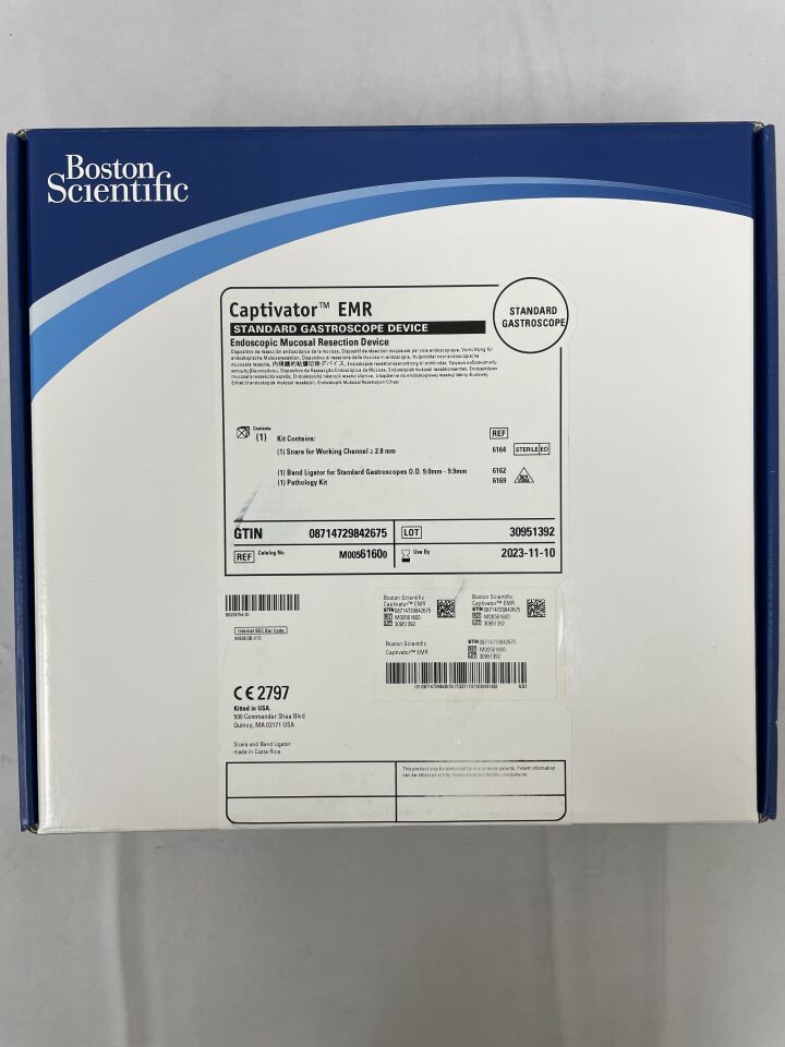 6160 - BOSTON SCIENTIFIC - Captivator EMR Endoscopic Mucosal Resection Device - Standard Gastroscope, () - ( Expiry Date: 2023-11-10 )