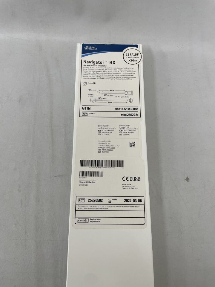 250228 - BOSTON SCIENTIFIC - Navigator HD Ureteral Access Sheath Set, 13F/15F x 36cm, (BX/1) - ( Expiry Date: 2022-03-06 )