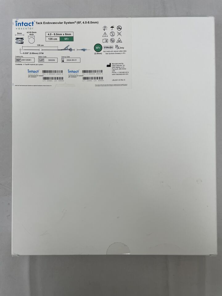 206135061 - INTACT VASCULAR - Tack Endovascular System, 4.0-8.0mm x 8mm, 135cm, 6F, (BX/1) - ( Expiry Date: 2024-06-01 )