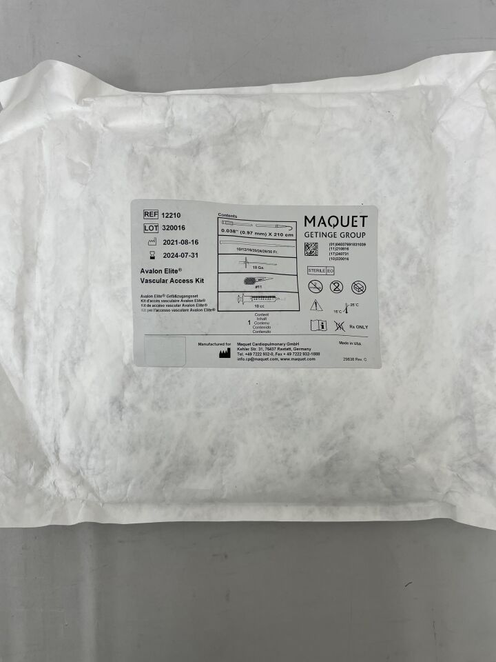 12210 - MAQUET - Avalon Elite Vascular Access Kit, 210cm, () - ( Expiry Date: 2024-07-31 )