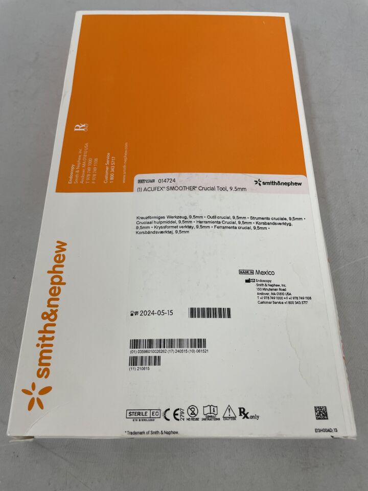 14724 - SMITH & NEPHEW - Acufex Smoother Crucial Tool, 9.5mm, (BX/1) - ( Expiry Date: 2024-05-15 )