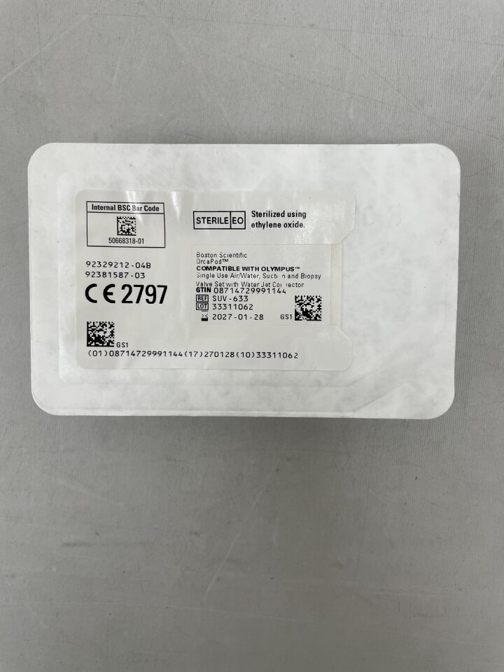 SUV-633 - 波士頓科學 - OrcaPod，氣/水，抽吸和活檢閥套裝，帶水射流接頭，（EA）-（有效期至：2027-01-28）