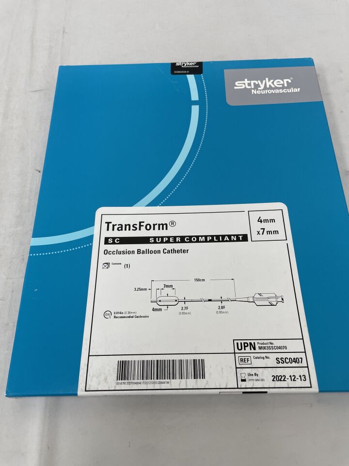 SSC0407 - STRYKER - TransForm Super Compliant Occlusion Balloon Catheter, 4mm x 7mm, (BX/1) - ( Expiry Date: 2022-12-13 )