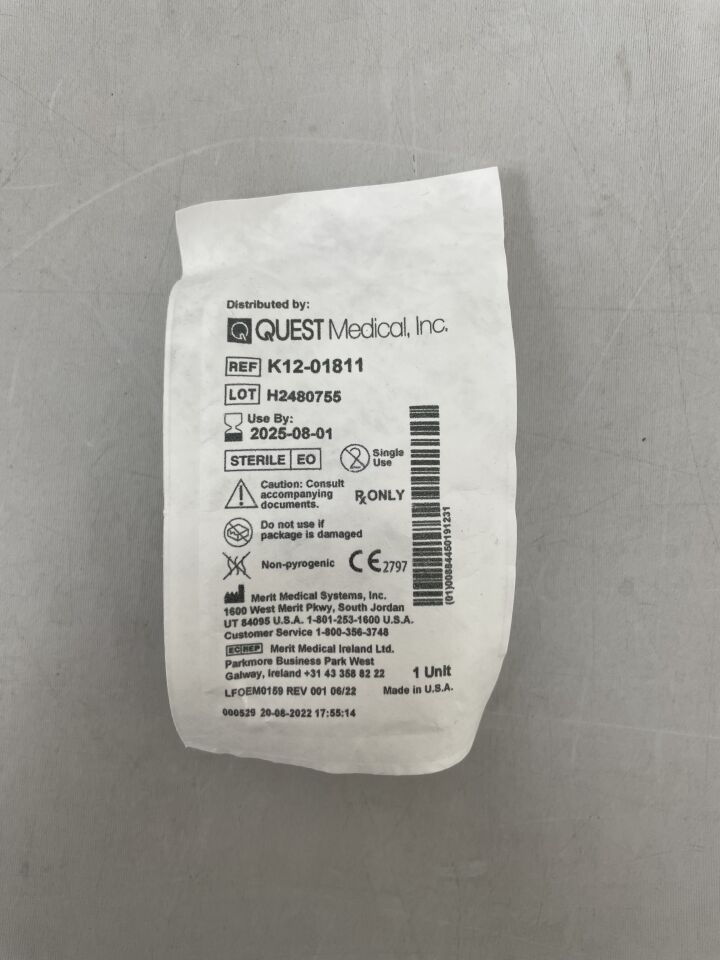 K12-01811 - QUEST MEDICAL - Lcath 雙側止血閥，（EA）-（有效期限至：2025-08-01）