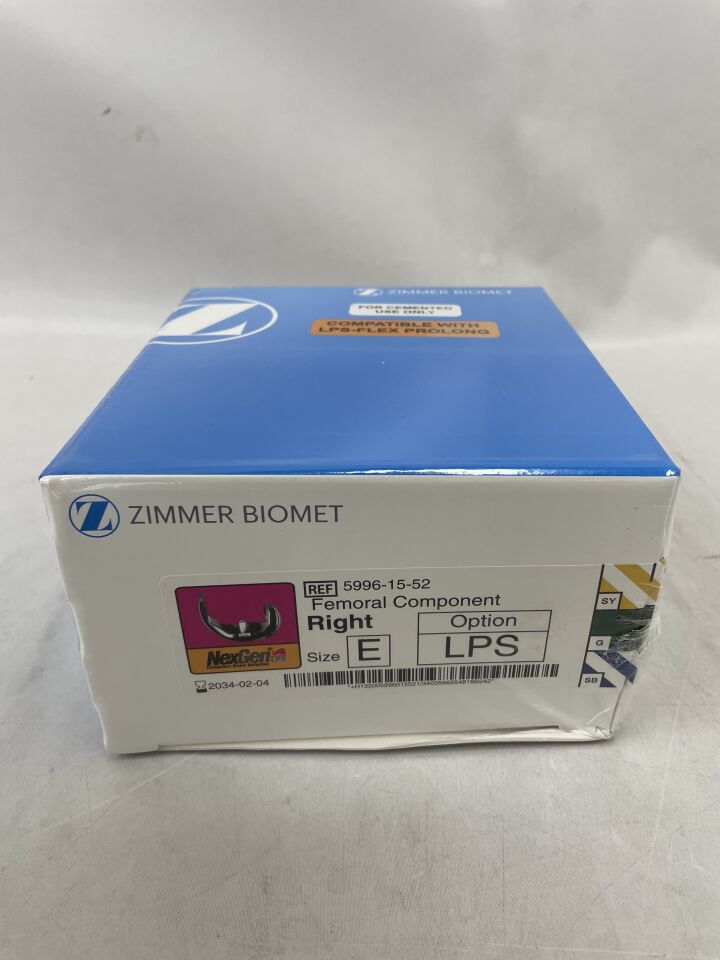 5996-15-52  -  ZIMMER  -  NexGen LPS Legacy Knee Femoral Component Right Size E , ( BX/1 )  -  ( Expiry Date : 2034-02-04 )