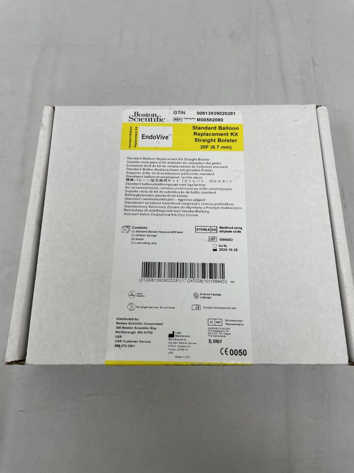 8208 - BOSTON SCIENTIFIC - EndoVive Standard Balloon Replacement Kit - Straight Bolster - 20Fr, (BX/1) - ( Expiry Date: 2024-10-28 )