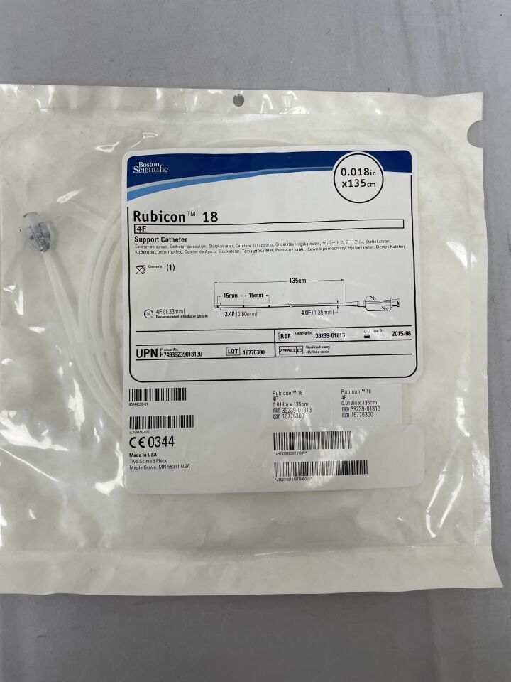 3923901813 - BOSTON SCIENTIFIC - Rubicon 18 Support Catheter - .018" x 135cm, (EA) - ( Expiry Date: 2015-08-16 )