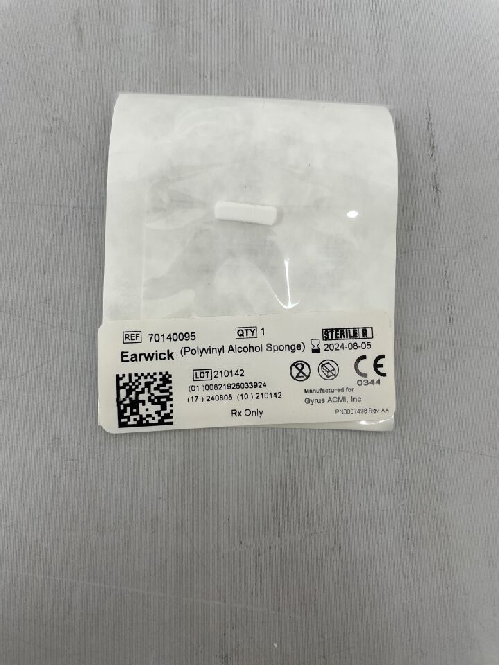 70140095 - GYRUS ACMI - Earwick Polyvinyl Alcohol Sponge, 16 x 2 x 2mm
, () - ( Expiry Date: 2024-08-05 )
