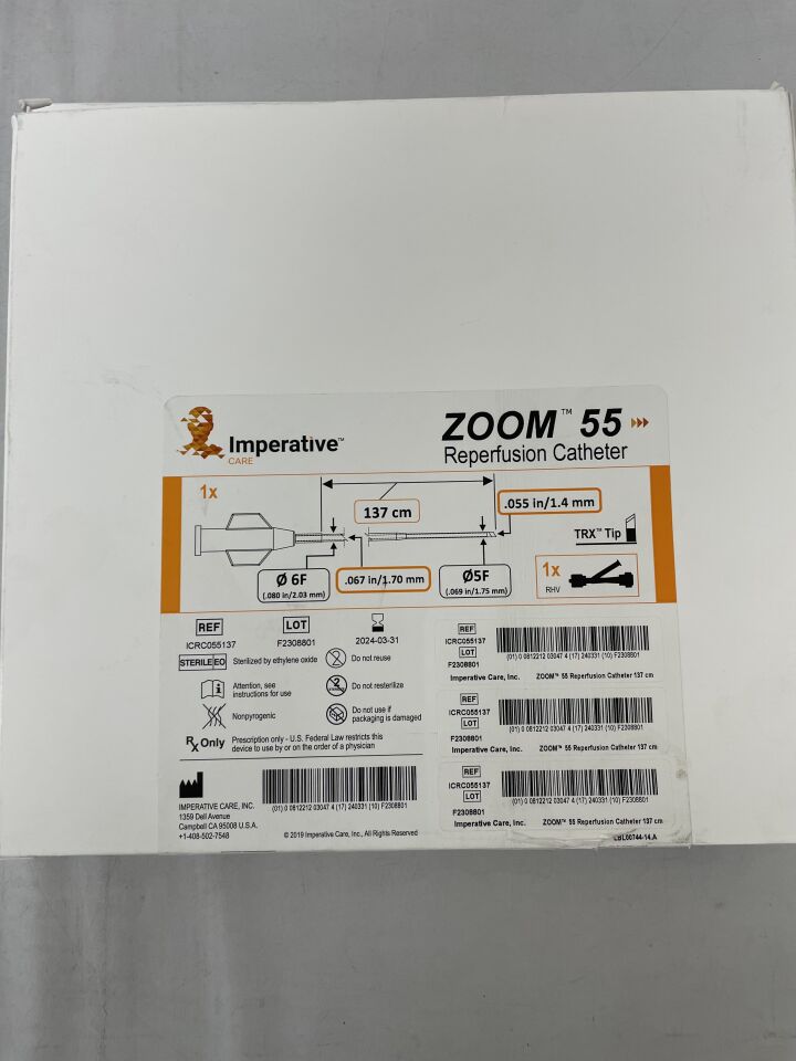 ICRC055137 - IMPERATIVE CARE - Zoom 55 Reperfusion Catheter, (BX/1) - ( Expiry Date: 2024-02-24 )
