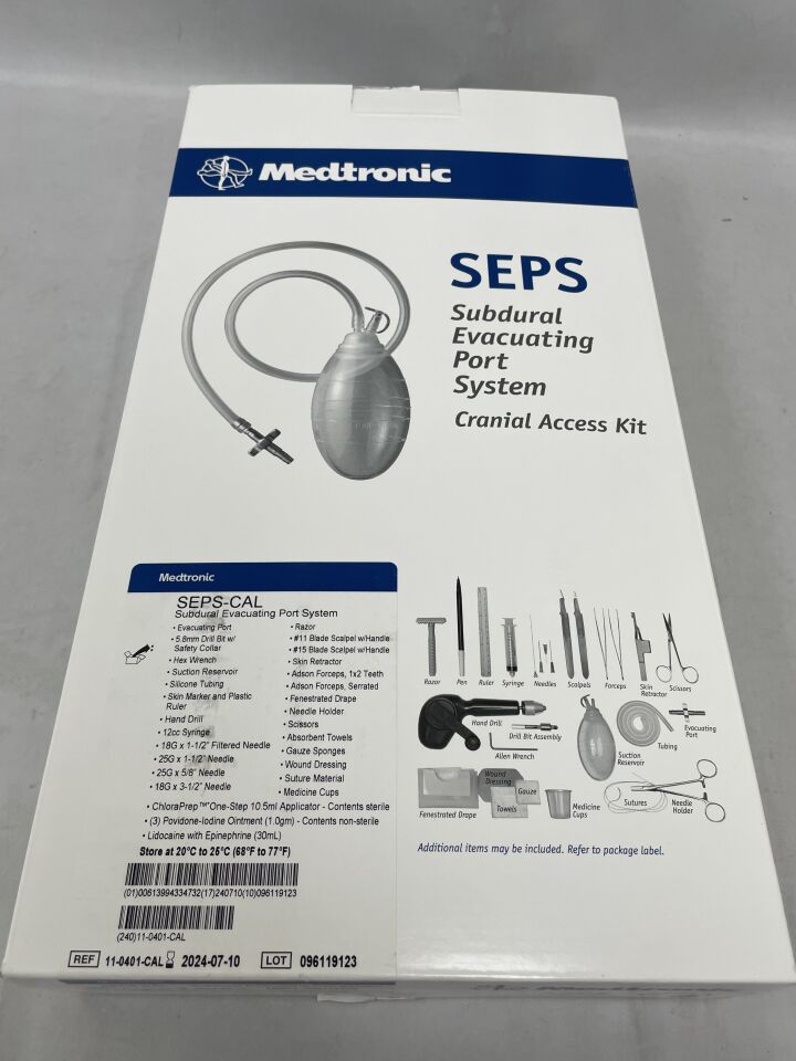 11-0401-CAL - MEDTRONIC - SEPS-CAL Cranial Access Kit, (BX/1) - ( Expiry Date: 2024-07-10 )