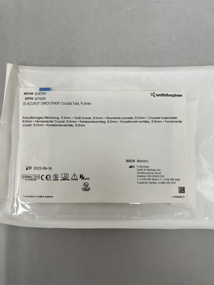 14724 - SMITH & NEPHEW - Acufex Smoother Crucial Tool, 9.5mm, (EA) - ( Expiry Date: 2023-06-16 )