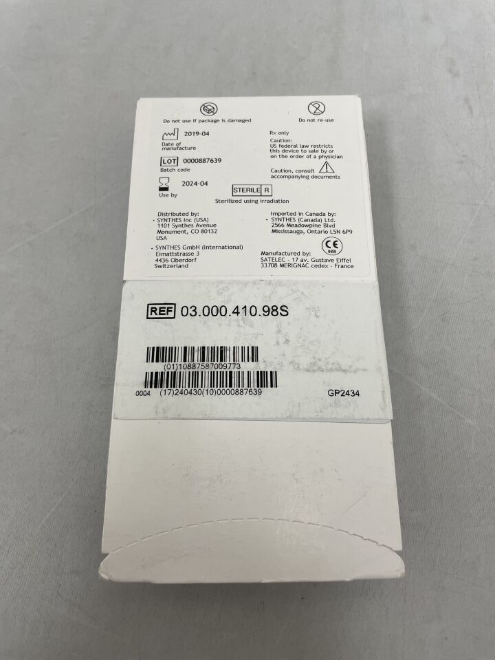 03.000.410.98S - SYNTHES - Diamond Round, 2.19 x 12.4 x 1.8mm, (EA) - ( Expiry Date: 2024-04-30 )