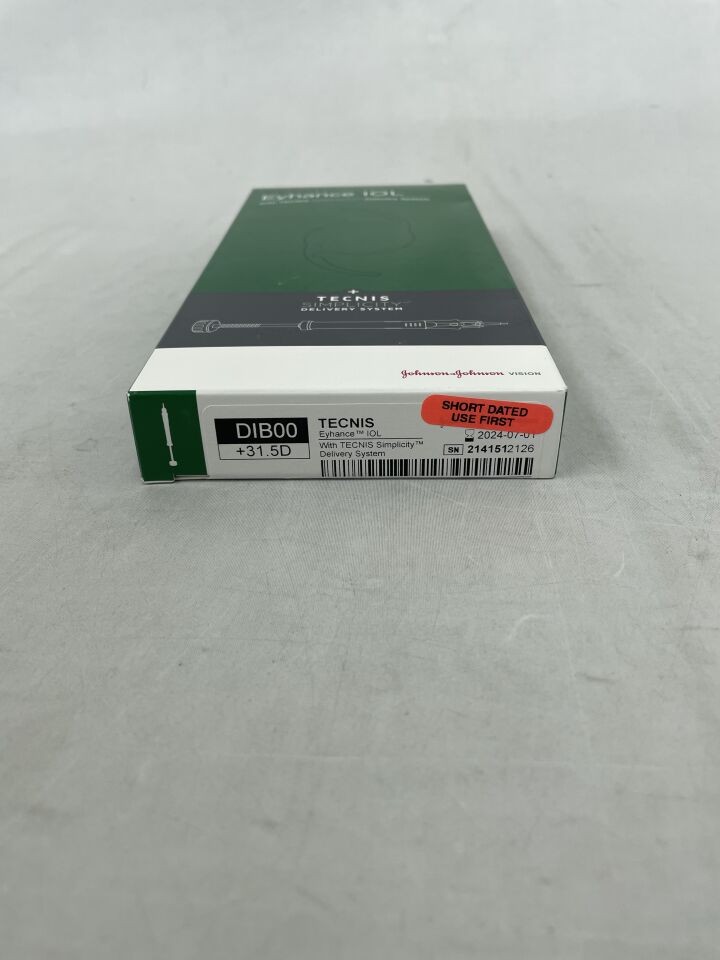DIB00U0315 - JOHNSON & JOHNSON - TECNIS Eyhance IOL with TECNIS Simplicity Delivery System, +31.5D
, () - ( Expiry Date: 2024-07-01 )