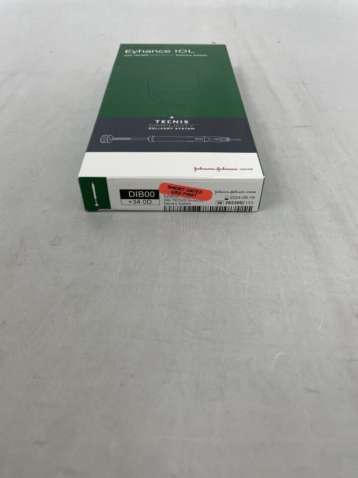 DIB00U0340 - JOHNSON & JOHNSON - TECNIS Eyhance IOL with TECNIS Simplicity Delivery System, +34.0D, (BX/1) - ( Expiry Date: 2024-08-19 )