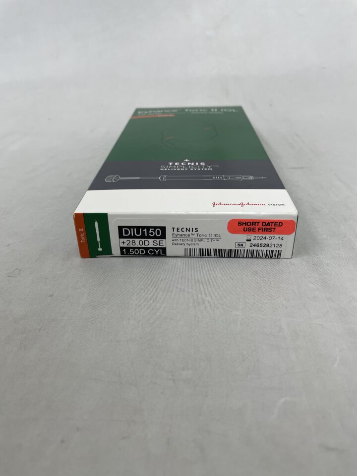 DIU150U280 - JOHNSON & JOHNSON - TECNIS Eyhance Toric II IOL, +28.0D, (BX/1) - ( Expiry Date: 2024-07-14 )