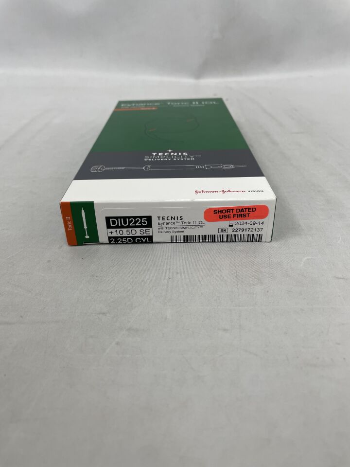 DIU225U105 - JOHNSON & JOHNSON - TECNIS Eyehance Toric II IOL with TECNIS Simplicity Delivery System, +10.5D, (BX/1) - ( Expiry Date: 2024-09-14 )