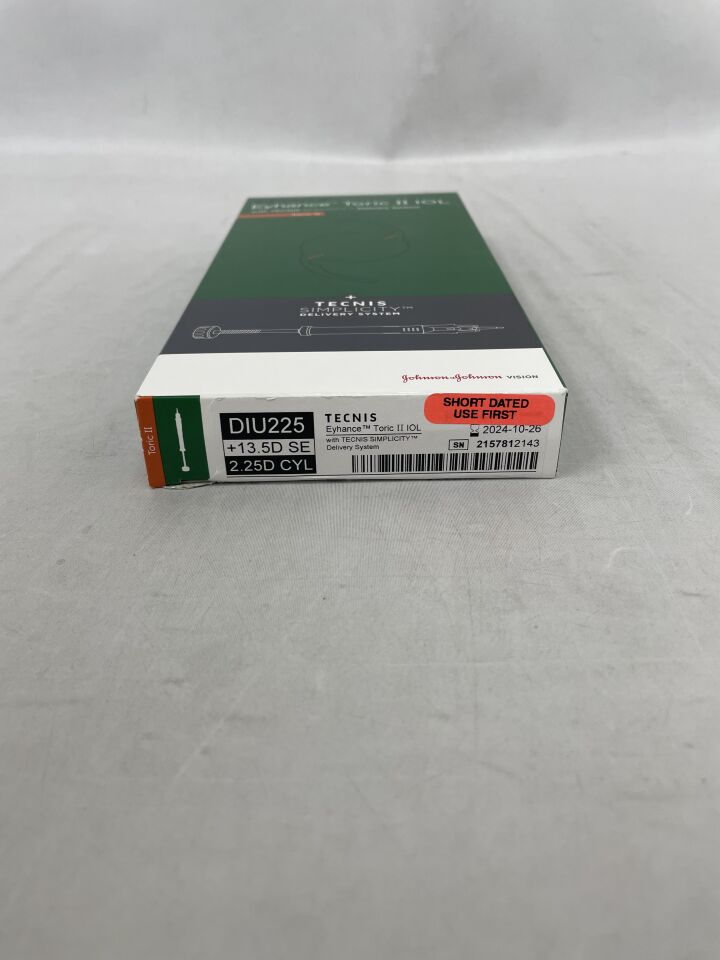 DIU225U135 - JOHNSON & JOHNSON - TECNIS Eyehance Toric II IOL with TECNIS Simplicity Delivery System, +13.5D, (BX/1) - ( Expiry Date: 2024-10-26 )