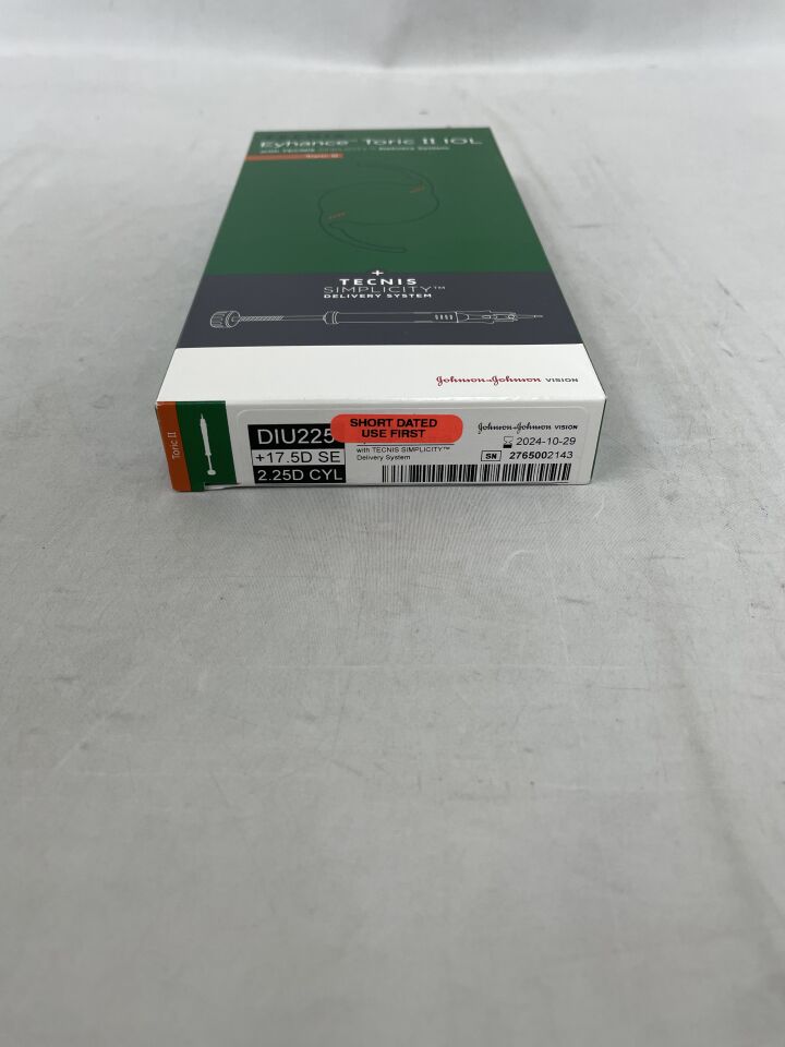 DIU225U175 - JOHNSON & JOHNSON - TECNIS Eyehance Toric II IOL with TECNIS Simplicity Delivery System, +17.5D, (BX/1) - ( Expiry Date: 2024-10-29 )