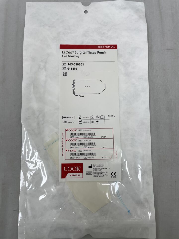 G16493 - COOK - LapSac Surgical Tissue Pouch, (EA) - ( Expiry Date: 2024-09-03 )