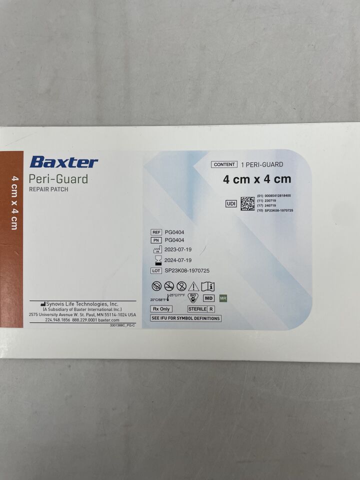 PG0404 - BAXTER - Peri-Guard Repair Patch, 4cm X 4cm, (BX/1) - ( Expiry Date: 2024-07-19 )