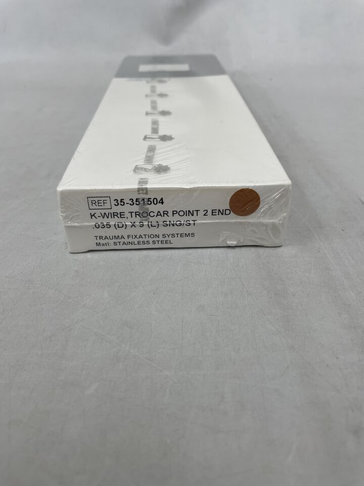 35-351504 - BIOMET - K-Wire, Trocar Point 2 End, .035 x 9mm, (BX/1) - ( Expiry Date: 2024-06-27 )