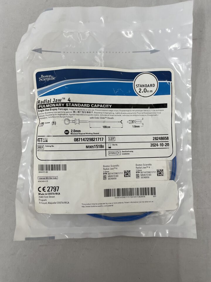 1518 - BOSTON SCIENTIFIC - Radial Jaw 4 Biopsy Forceps, Pulmonary Standard Capacity, 2.0mm x 100cm, (EA) - ( Expiry Date: 2024-10-20 )