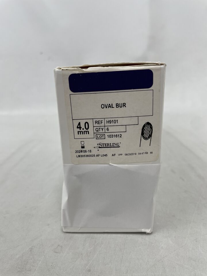H9101 - CONMED - 4.0mm STERLING OVAL BUR, (BX/6) - ( Expiry Date: 2024-06-18 )