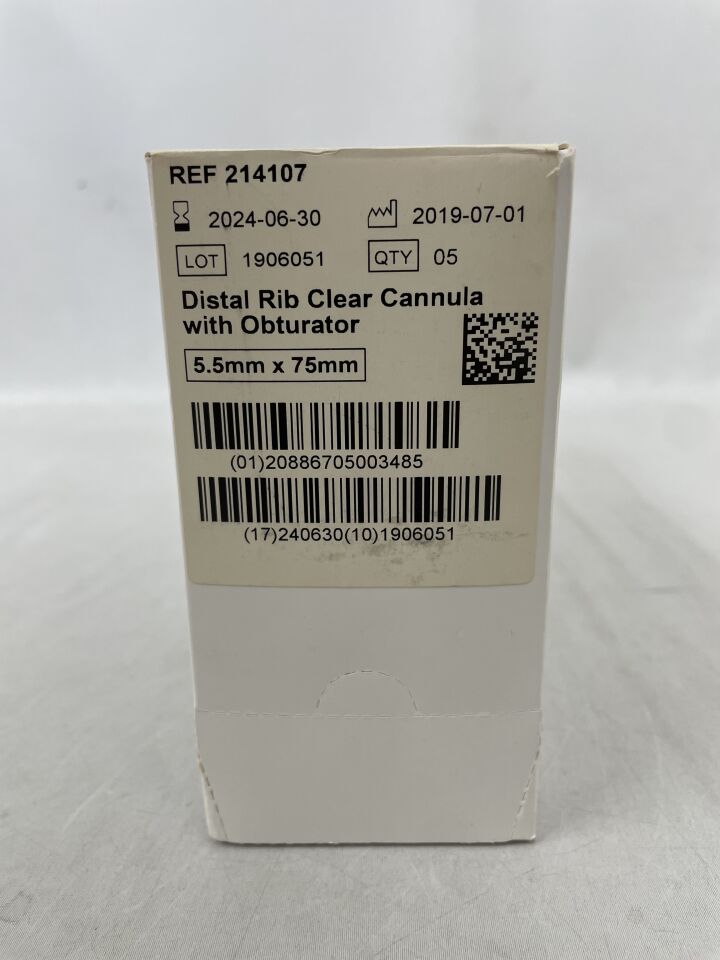 214107 - DEPUY - distal rib clear cannula with obturator 5.5mm x 75mm, (BX/5) - ( Expiry Date: 2024-06-30 )