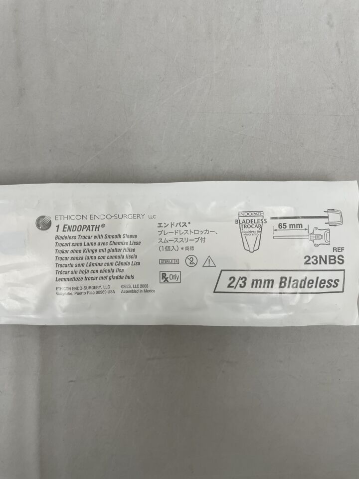 23NBS - ETHICON - Bladeless Trocar w/ Smooth Sleeve 2/3mm, (EA) - ( Expiry Date: 2024-03-31 )