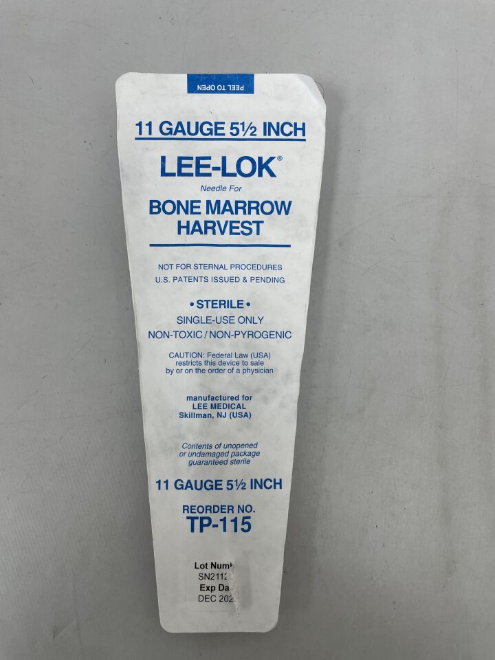 TP-115 - LEE MEDICAL - LEE-LOK Bone Marrow Harvest, 11Ga x 5 1/2in, (EA)