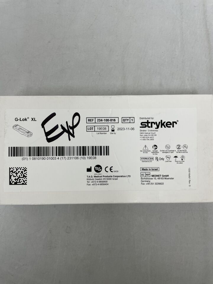 234-100-016 - STRYKER - versitomic g-lok xl, (BX/1) - ( Expiry Date: 2023-11-06 )
