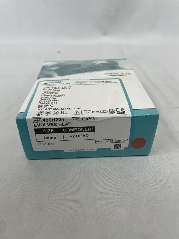 496H224 - WRIGHT MEDICAL - Proline Radial Head Implant, 24mm, +2 Size, (BX/1) - ( Expiry Date: 2021-07-01 )