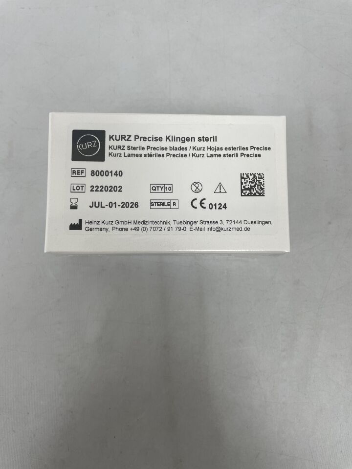 8000140 - KURZ - Precise Klingen Sterile Blades, (BX/10) - ( Expiry Date: 2026-07-01 )