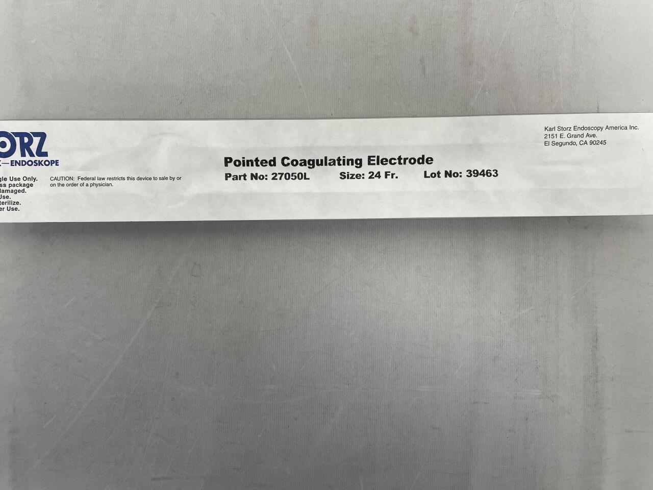 27050L  -  STORZ  -  Pointed Coagulating Electrode, 24Fr , ( EA )  -  ( Expiry Date : 2099-12-31 )