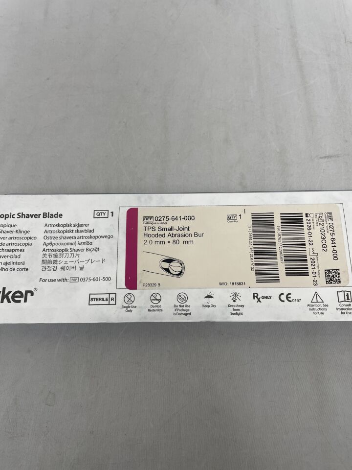 0275-641-000 - STRYKER - Fresa de abrasión con capucha de 2,0 mm, articulación pequeña, (unidad) - (Fecha de caducidad: 22/01/2026)